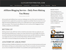 Tablet Screenshot of gaycontentwriter.com